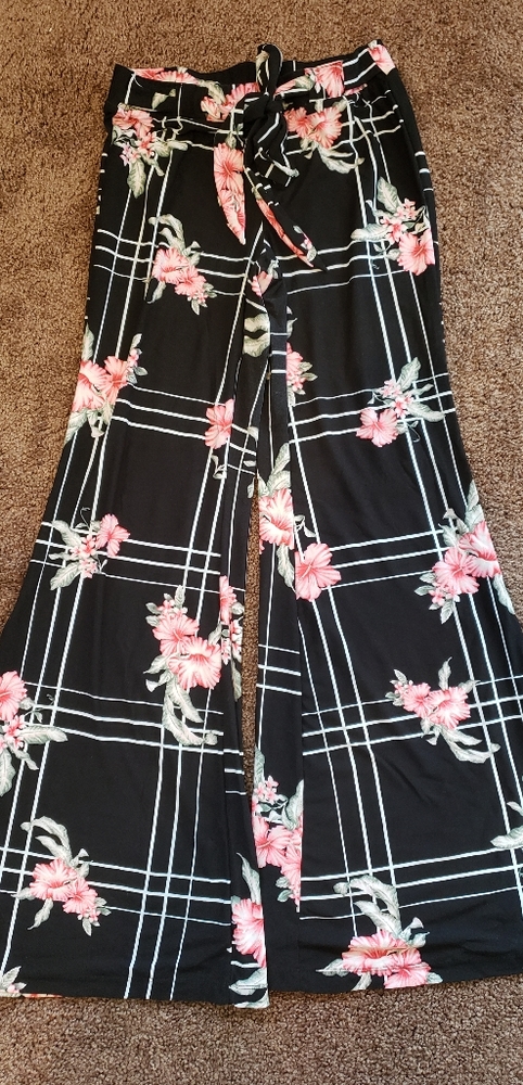 Women's Floral Flare Pants